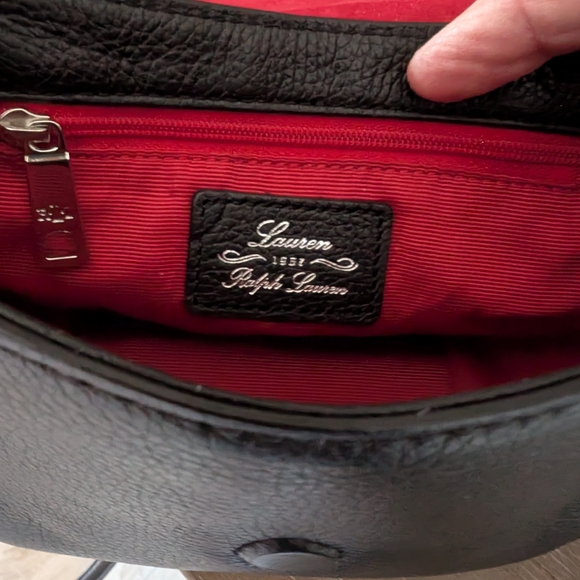 Ralph Lauren Black Leather Crossbody Bag - Picture 7 of 9